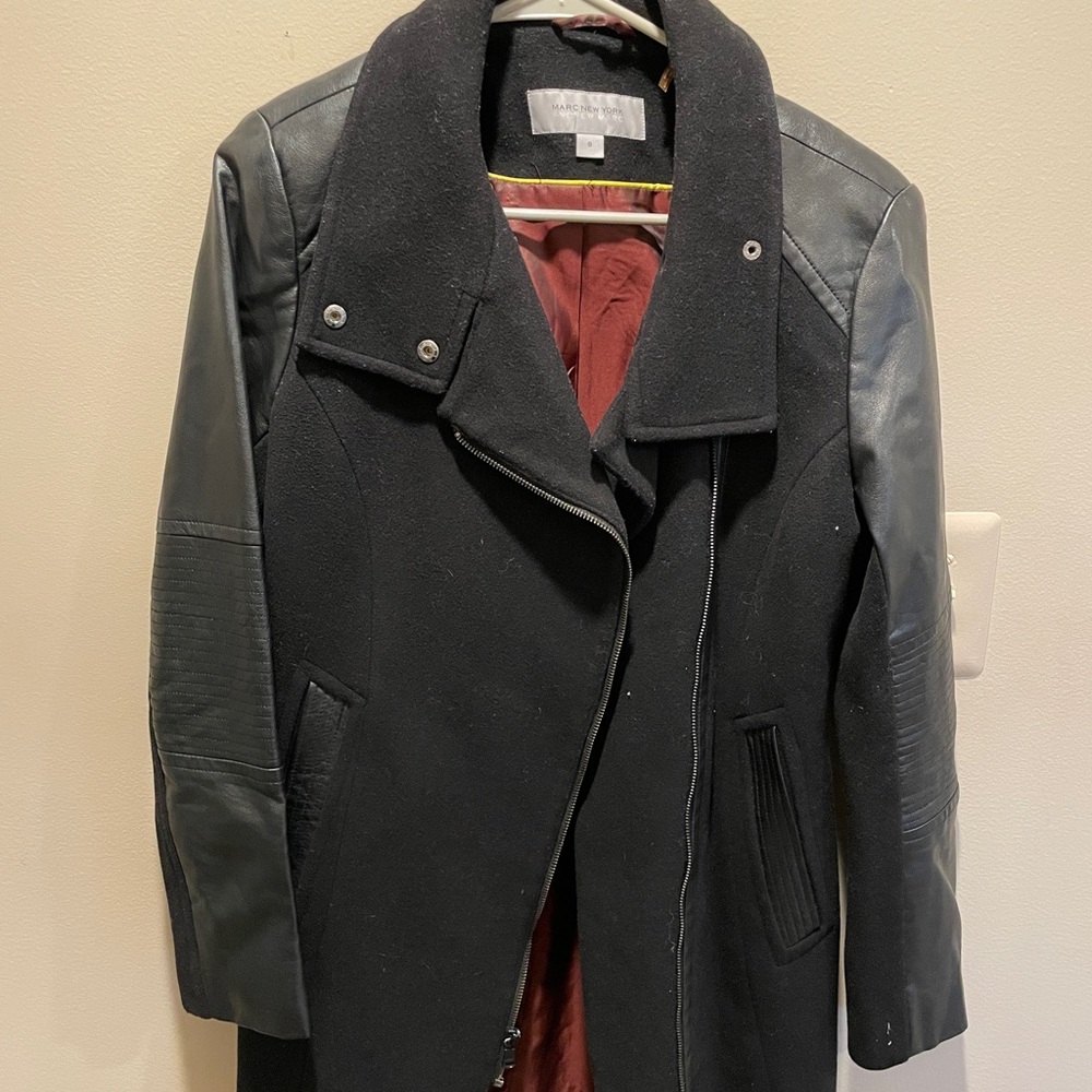Marc New York mixed media leather jacket